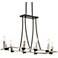 Kichler Bensimone 36"W Black and Nickel Linear Chandelier