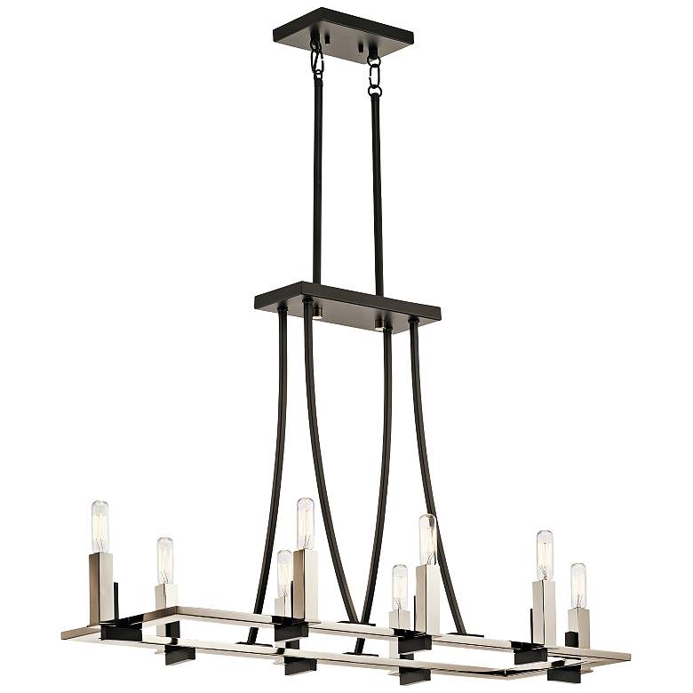 Kichler Bensimone 36&quot;W Black and Nickel Linear Chandelier more views