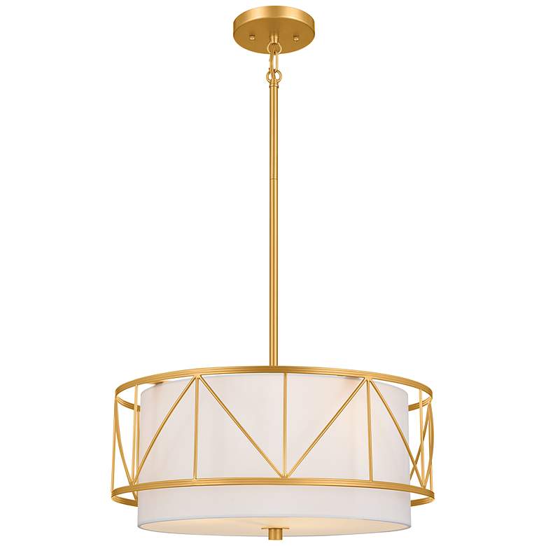 Image 2 Kichler Birkleigh 18" Wide Classic Gold 3-Light Pendant Light