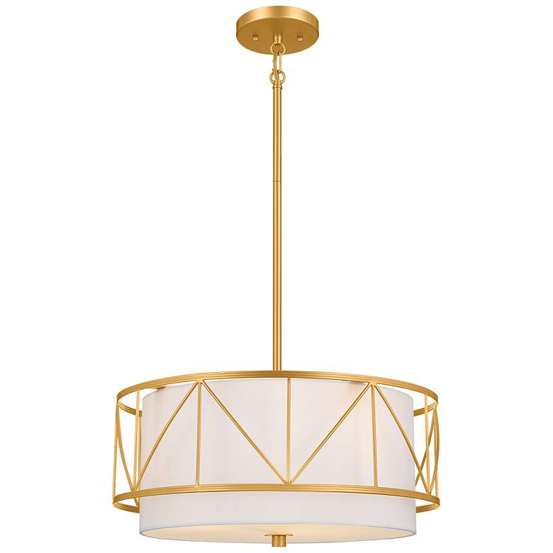 Image 1 Kichler Birkleigh 18 inch Wide Classic Gold 3-Light Pendant Light