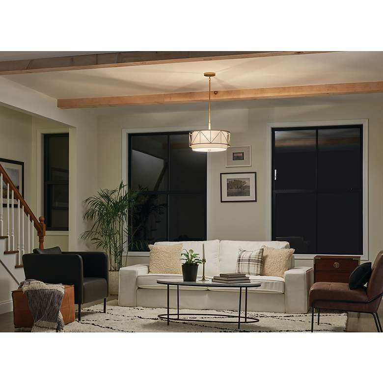 Image 7 Kichler Birkleigh 18" Wide Classic Gold 3-Light Pendant Light more views