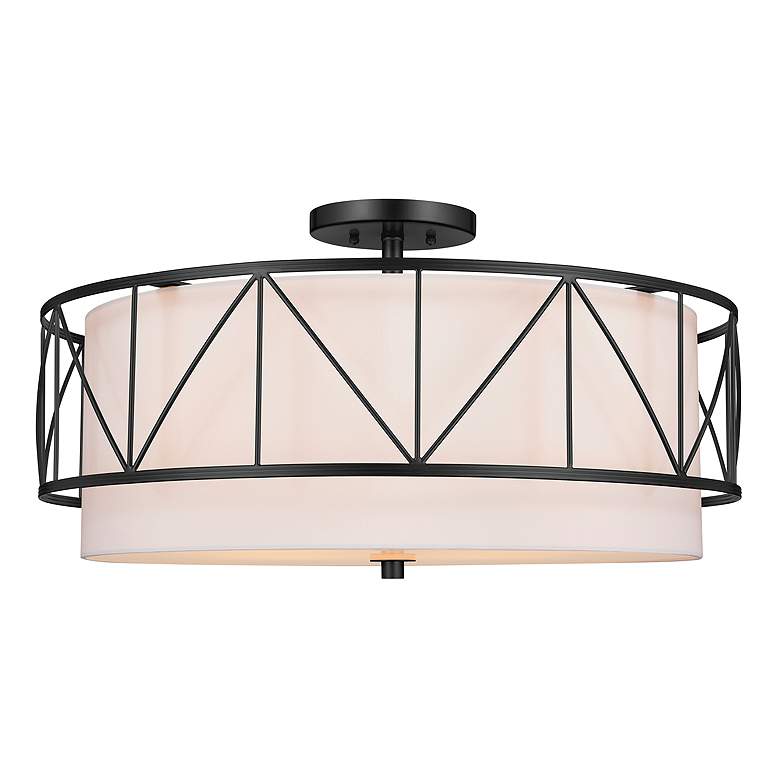 Image 1 Kichler Birkleigh 24 1/4" Wide 4-Light Black Semi-Flush Ceiling Light