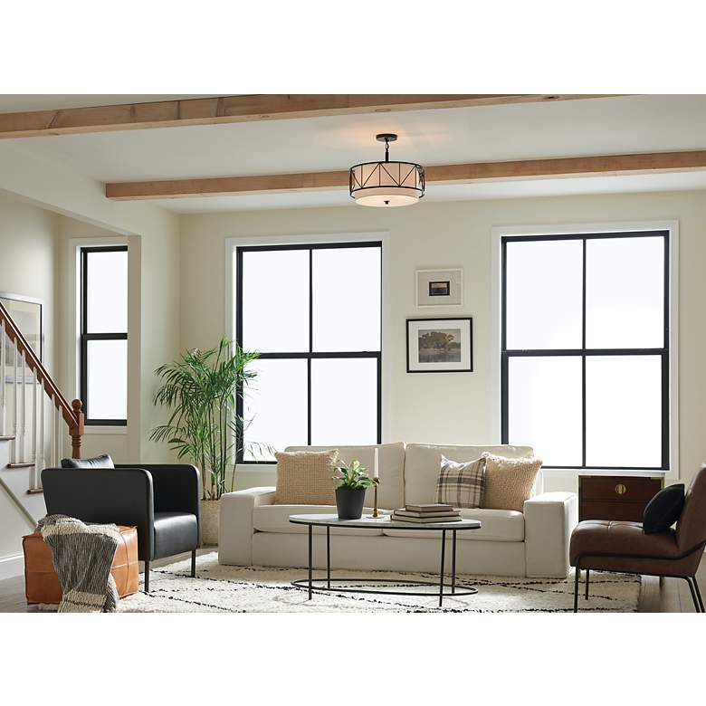 Image 6 Kichler Birkleigh Black Pendant/Semi Flush 3Lt more views