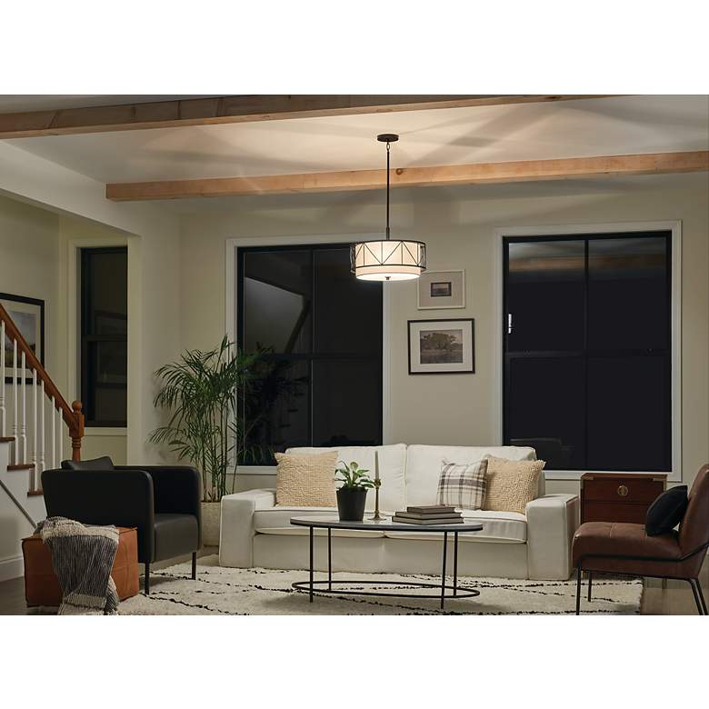 Image 7 Kichler Birkleigh Black Pendant/Semi Flush 3Lt more views