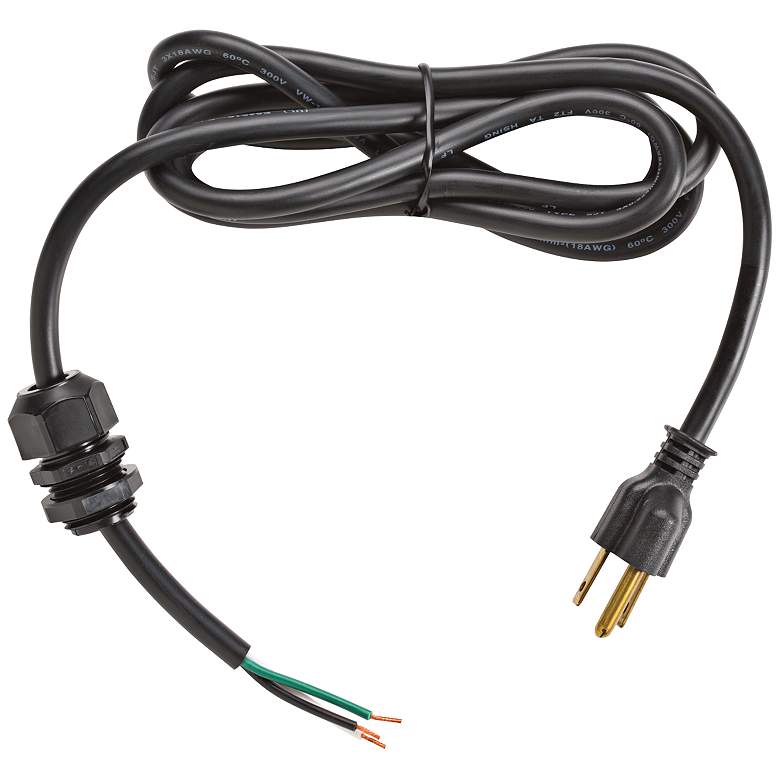 Image 1 Kichler Black 6' Cord and Plug Accessory