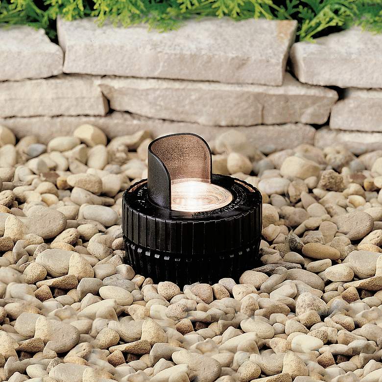 Image 3 Kichler Black Outdoor Mini Well Light with Glare Shield more views