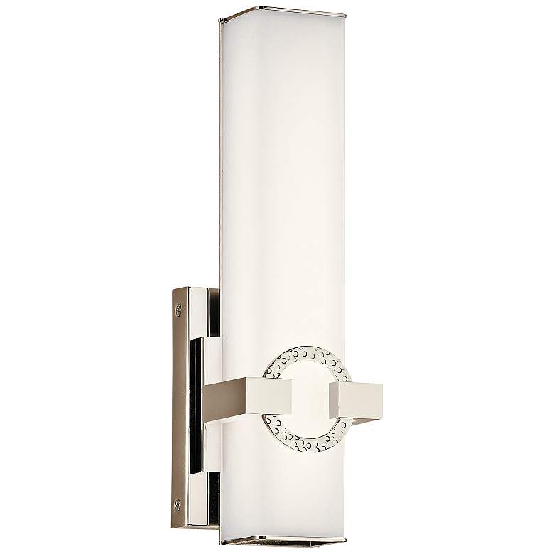 Image 1 Kichler Bordeaux 13 3/4"H Polished Nickel LED Wall Sconce
