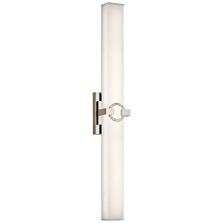 Image 1 Kichler Bordeaux 32" Wide Polished Nickel LED Bath Light