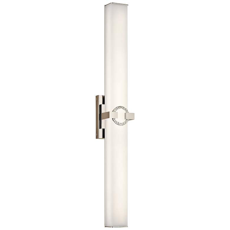 Image 1 Kichler Bordeaux 32 inch Wide Polished Nickel LED Bath Light