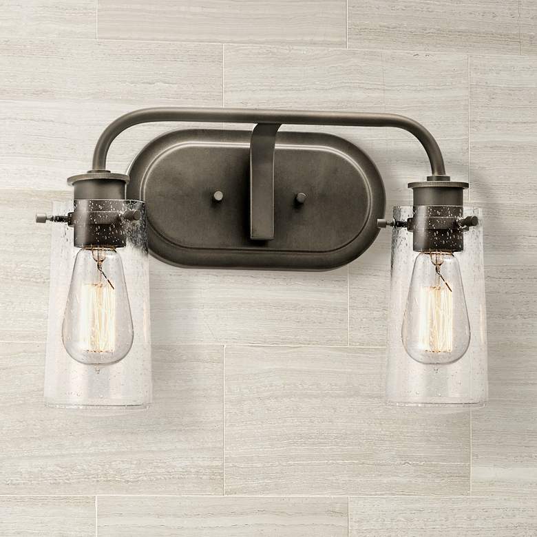 Image 1 Kichler Braelyn 15 inch Wide Olde Bronze 2-Light Bath Light