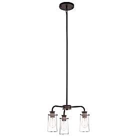 Image2 of Kichler Braelyn 17 3/4" Industrial 3-Light Oiled Bronze Chandelier