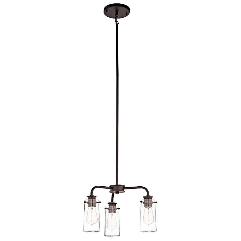 Image 2 Kichler Braelyn 17 3/4 inch Industrial 3-Light Oiled Bronze Chandelier