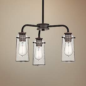Image1 of Kichler Braelyn 17 3/4" Industrial 3-Light Oiled Bronze Chandelier