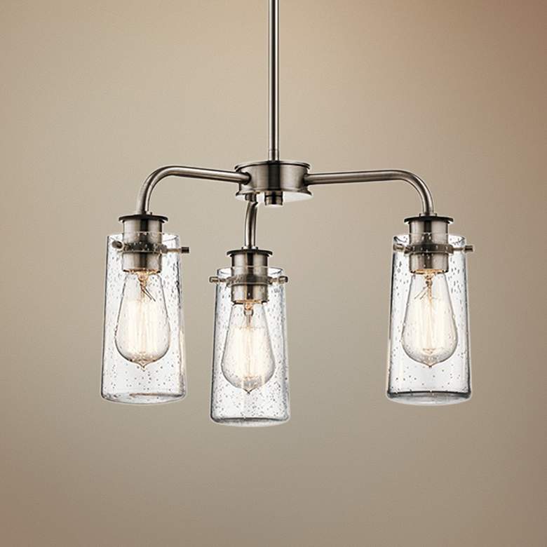 Image 1 Kichler Braelyn 18" Wide Classic Pewter 3-Light Chandelier