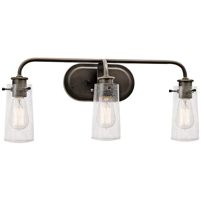 Image 2 Kichler Braelyn 24 inch Wide Olde Bronze 3-Light Bath Light