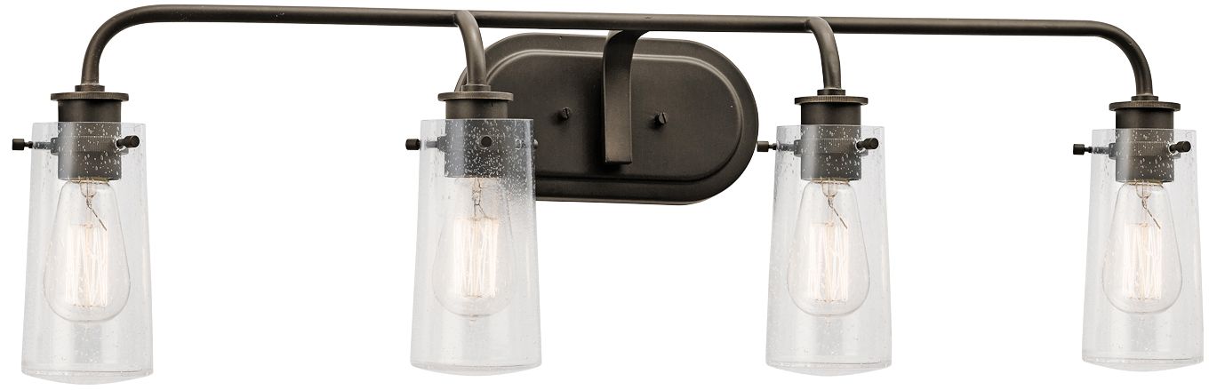 Kichler Braelyn 34 1/4" Wide Olde Bronze 4-Light Bath Light