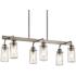 Kichler Braelyn 34" Rustic Pewter 6-Light Kitchen Island Chandelier