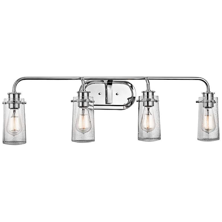 Image 2 Kichler Braelyn 4-Light 34 1/4"W Seedy Glass Bath Light