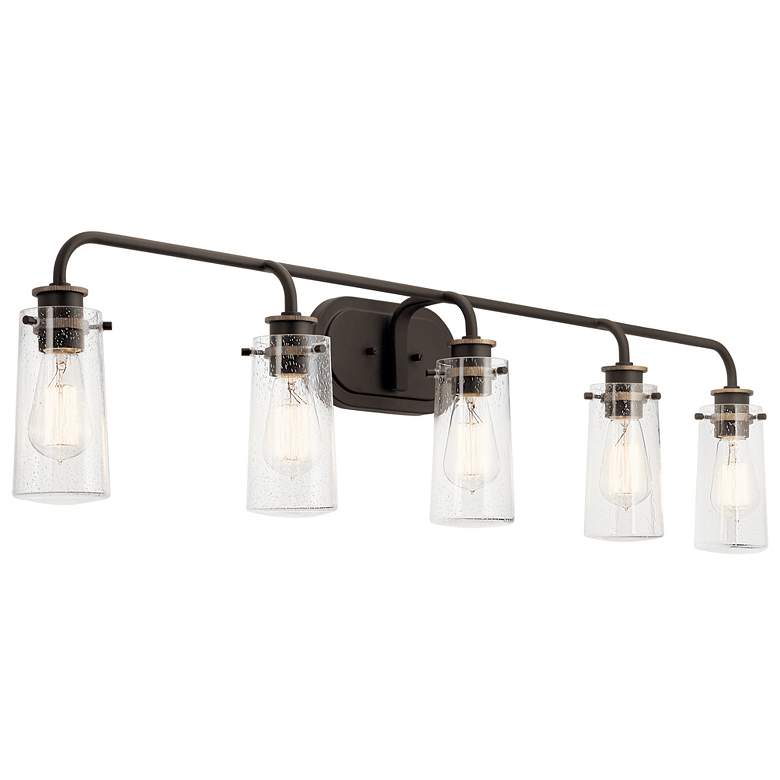 Image 1 Kichler Braelyn 44" Wide Olde Bronze 5-Light Bath Light