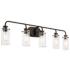 Kichler Braelyn 44" Wide Olde Bronze 5-Light Bath Light