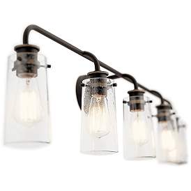 Image2 of Kichler Braelyn 44" Wide Olde Bronze 5-Light Bath Light more views