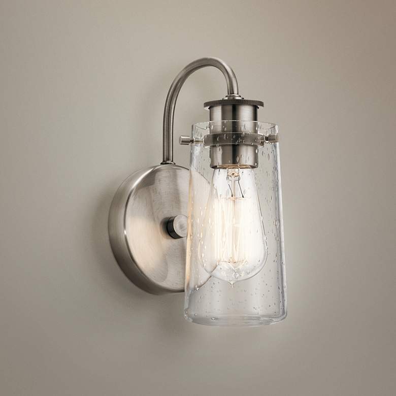 Image 1 Kichler Braelyn 9 1/2" High Classic Pewter Wall Sconce