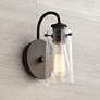 Kichler Braelyn 9 1/2" High Seeded Glass and Olde Bronze Wall Sconce in scene