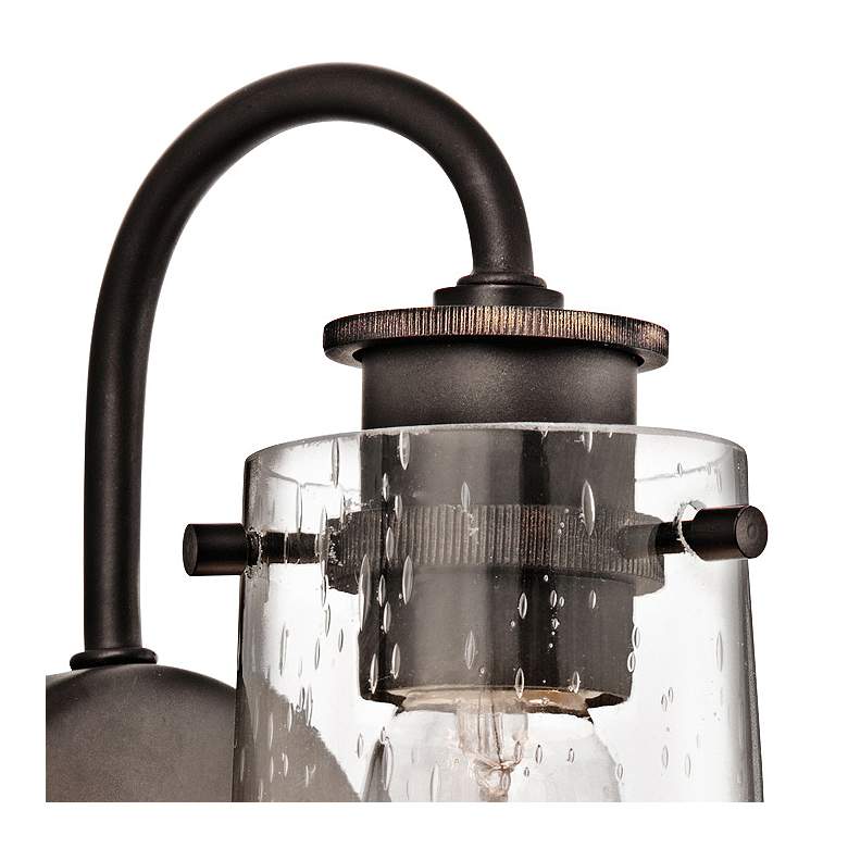 Image 4 Kichler Braelyn 9 1/2" High Seeded Glass and Olde Bronze Wall Sconce more views