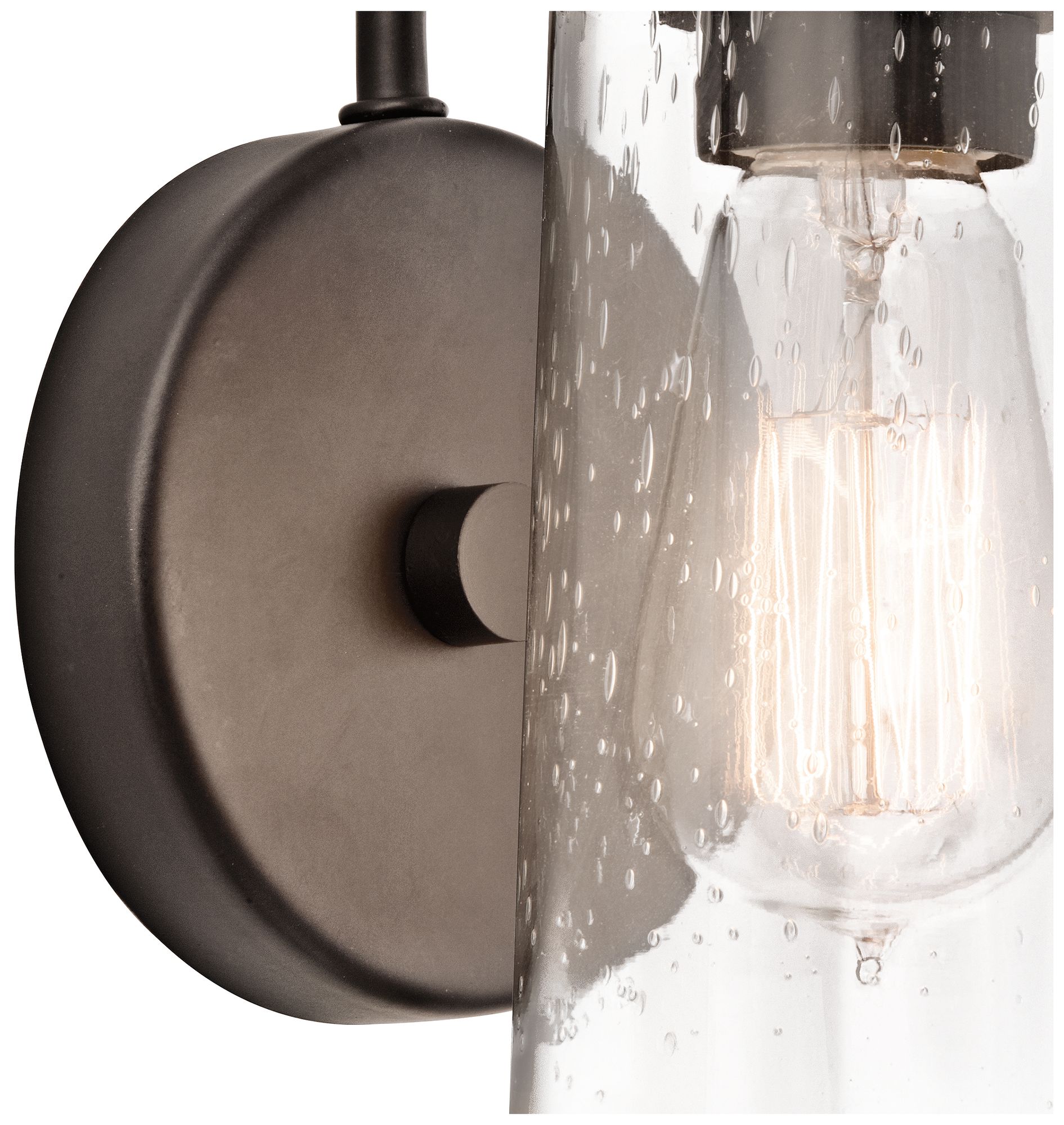 Kichler Braelyn 9 1/2" High Seeded Glass and Olde Bronze Wall Sconce in scene