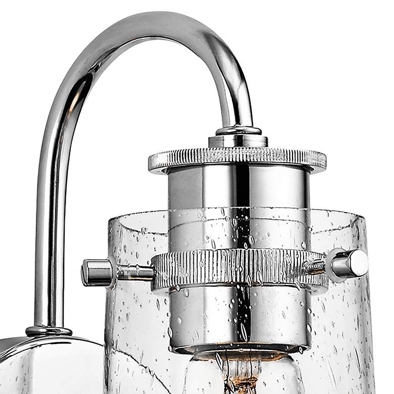 Image 4 Kichler Braelyn Chrome 9" High Seedy Glass Wall Sconce more views