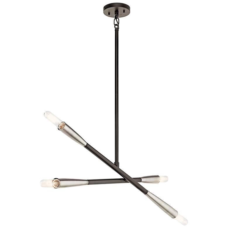 Image 3 Kichler Branches 33 1/2" Wide Black 4-Light Chandelier