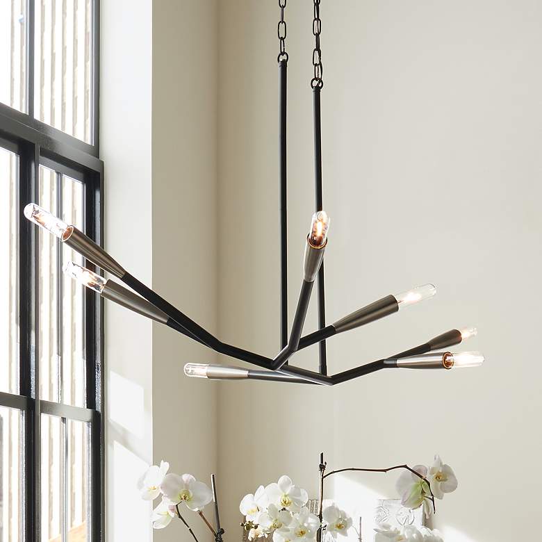 Image 2 Kichler Branches 33 1/2" Wide Black 4-Light Chandelier