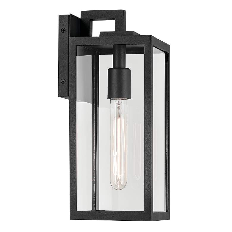 Image 3 Kichler Branner 14" High Textured Black Outdoor Wall Light more views