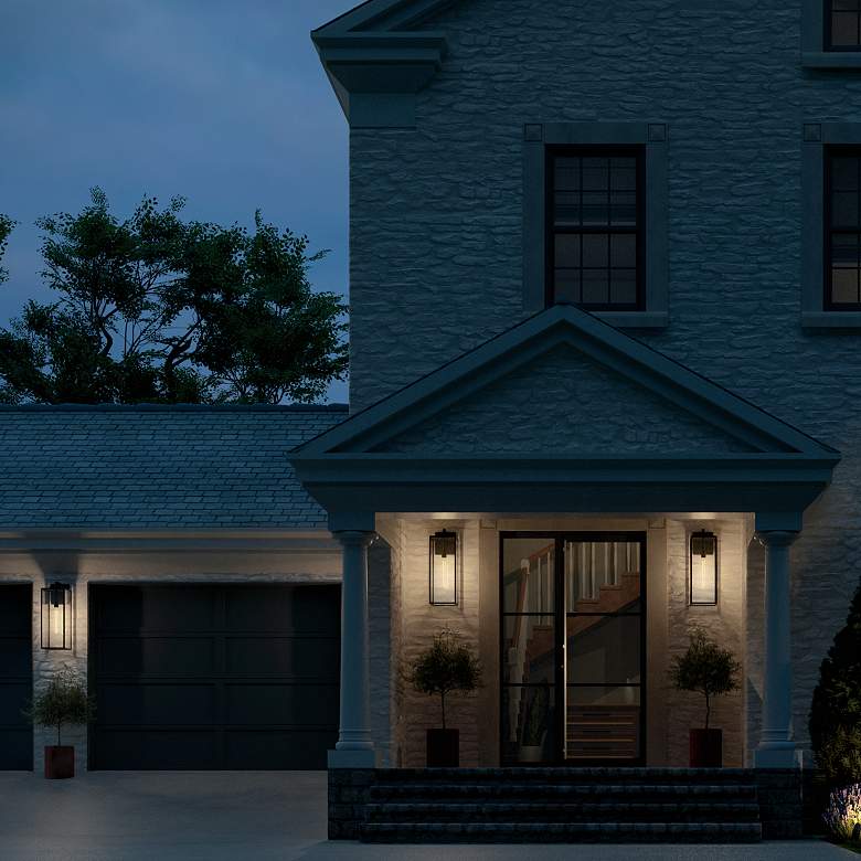 Image 6 Kichler Branner 24" High Textured Black Outdoor Wall Light more views