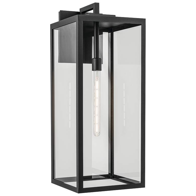 Image 1 Kichler Branner 30" High Textured Black Outdoor Wall Light