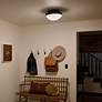 Kichler Bretta 13 1/2" Wide Black Bowl Ceiling Light in scene