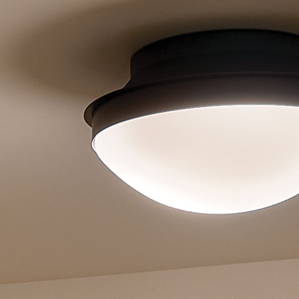 Kichler Bretta 13 1/2" Wide Black Bowl Ceiling Light in scene