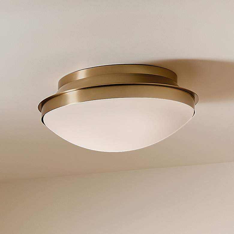 Image 1 Kichler Bretta 17 3/4"W Brushed Natural Brass Ceiling Light
