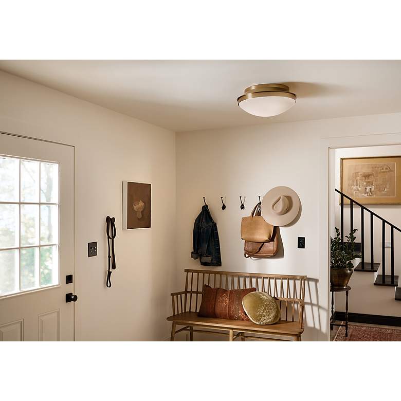 Image 5 Kichler Bretta 17 3/4"W Brushed Natural Brass Ceiling Light more views