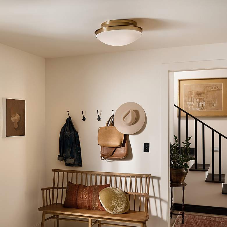 Image 6 Kichler Bretta 17 3/4"W Brushed Natural Brass Ceiling Light more views