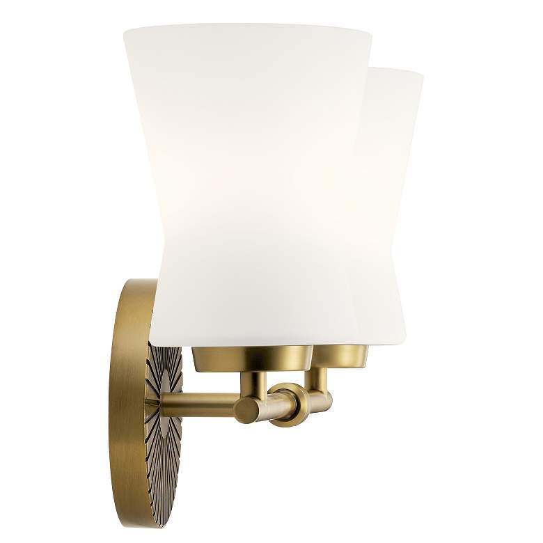 Image 3 Kichler Brianne 9 1/2" High 2-Light Brushed Natural Brass Wall Sconce more views