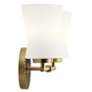 3_Kichler Brianne 9 1/2" High 2-Light Brushed Natural Brass Wall Sconce more views