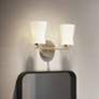 Kichler Brianne 9 1/2" High 2-Light Brushed Natural Brass Wall Sconce
