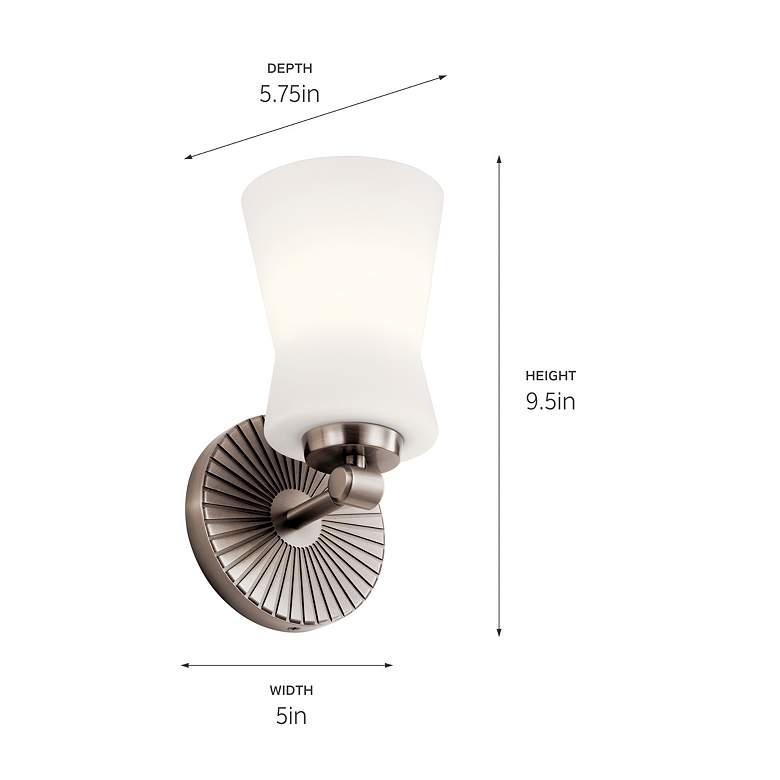 Image 4 Kichler Brianne 9 1/2" High Classic Pewter Wall Sconce more views