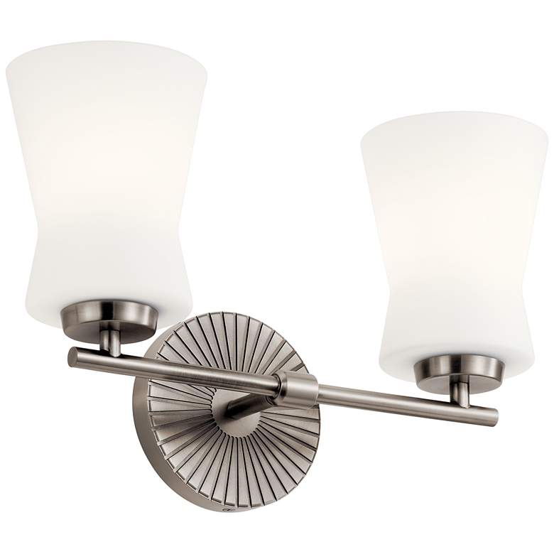 Image 1 Kichler Brianne 9 1/2"H 2-Light Classic Pewter Wall Sconce