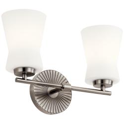 Kichler Brianne 9 1/2&quot;H 2-Light Classic Pewter Wall Sconce