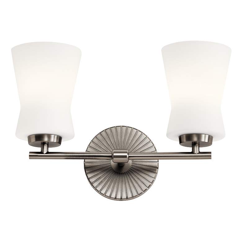 Image 3 Kichler Brianne 9 1/2 inchH 2-Light Classic Pewter Wall Sconce more views