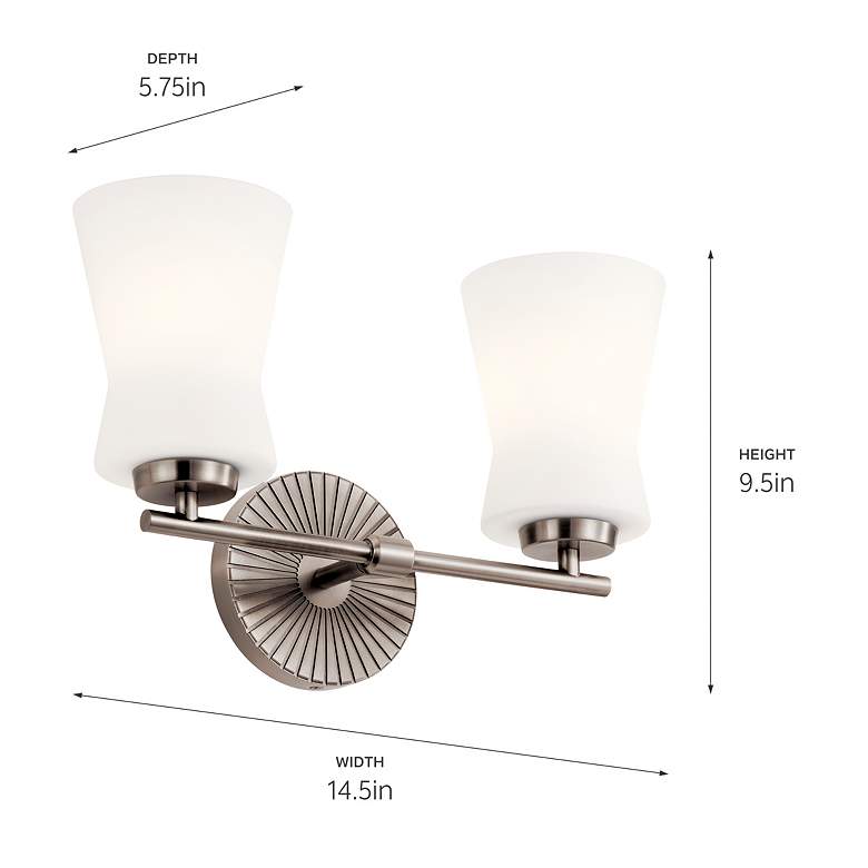 Image 4 Kichler Brianne 9 1/2"H 2-Light Classic Pewter Wall Sconce more views