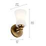 4_Kichler Brianne 9 1/2"H Brushed Natural Brass Wall Sconce more views