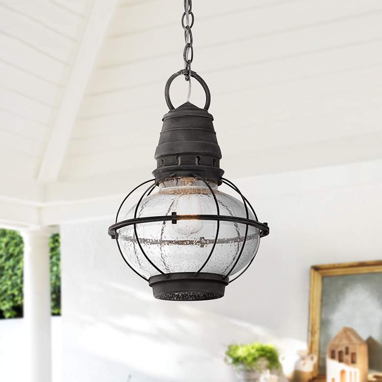 Image 1 Kichler Bridge Point 16" High Zinc Outdoor Hanging Light